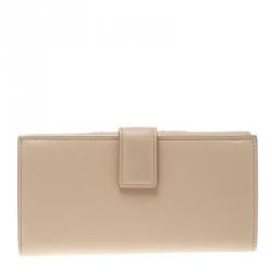 Alexander McQueen Blush Pink Leather Floral Embroidered Insignia Continental Wallet