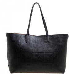 Pre Owned Alexander McQueen Black Leather Shopper Tote