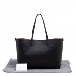 Pre Owned Alexander McQueen Black Leather Shopper Tote
