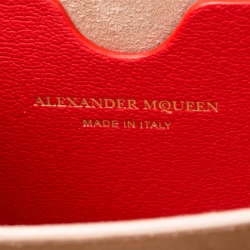 Pre Owned Alexander McQueen Red Leather Box Shoulder Bag 