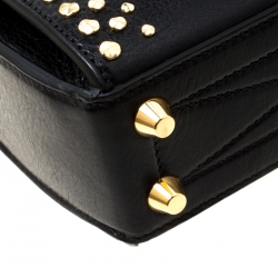 Alexander McQueen Black Leather Box Shoulder Bag 