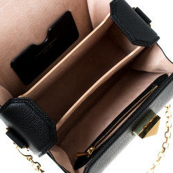 Alexander McQueen Black Leather Box 19 Shoulder Bag 