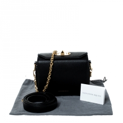 Alexander McQueen Black Leather Box 19 Shoulder Bag 