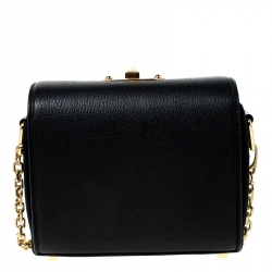 Alexander McQueen Black Leather Box 19 Shoulder Bag 