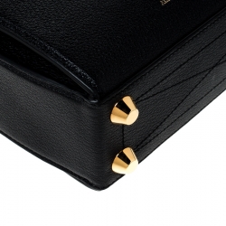 Alexander McQueen Black Leather Box 19 Shoulder Bag 