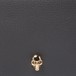 Alexander McQueen Grey Leather Skull Bifold Wallet