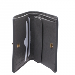 Alexander McQueen Grey Leather Skull Bifold Wallet