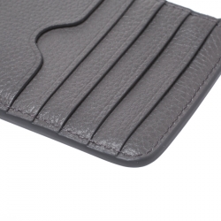 Alexander McQueen Grey Leather Zip Card Holder 