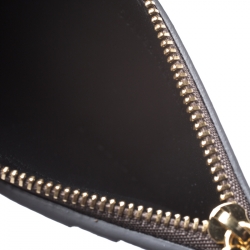 Alexander McQueen Grey Leather Zip Card Holder 