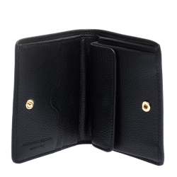 Alexander McQueen Black Leather Skull Bifold Wallet