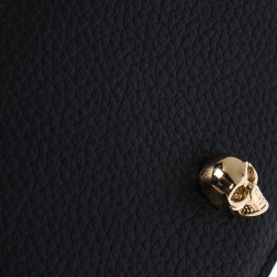 Alexander McQueen Black Leather Skull Bifold Wallet