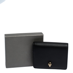 Alexander McQueen Black Leather Skull Bifold Wallet