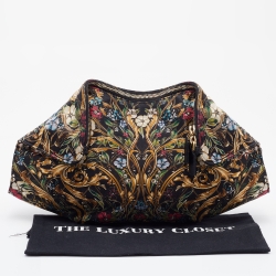 Pre Owned Alexander McQueen Multicolor Printed Satin De Manta Clutch