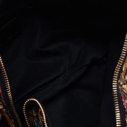 Pre Owned Alexander McQueen Multicolor Printed Satin De Manta Clutch