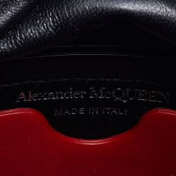 Pre Owned Alexander McQueen Black Leather Soft Curve Drawstring Bucket Bag