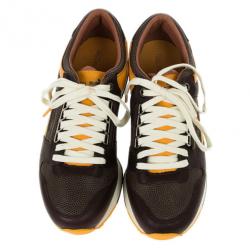 Pre Owned Alexander McQueen for Puma Two Tone Ruffien Sneakers Size 40.5