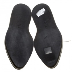 Pre Owned Alexander McQueen Black Leather Lace Up Creepers Size 38