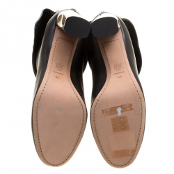 Pre Owned Alexander McQueen Black Leather Eyelet Cuff Ankle Boots Size 40