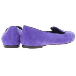 مملوكة مسبقًا Alexander McQueen Purple Velvet Sequin Skull Smoking Slippers Size 39.5