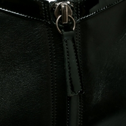 Pre Owned Alexander McQueen Black Leather Ankle Booties Size 39