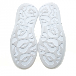 Pre Owned Alexander McQueen White Leather And Black Suede Larry Low Top Sneakers Size 37.5