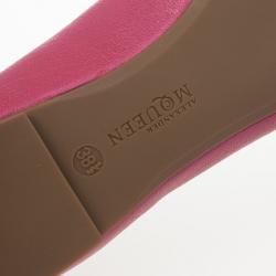 Pre Owned Alexander McQueen Pink Skull City Ballet Flats Size 38.5