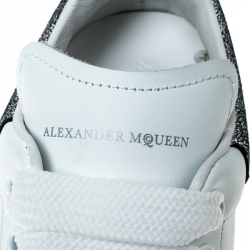 Pre Owned Alexander McQueen White Leather Lace Up Sneakers Size 39