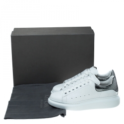 Pre Owned Alexander McQueen White Leather Lace Up Sneakers Size 39