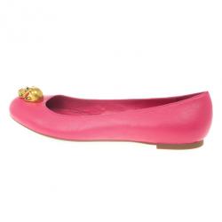 Pre Owned Alexander McQueen Pink Skull City Ballet Flats Size 39.5