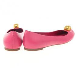 Pre Owned Alexander McQueen Pink Skull City Ballet Flats Size 39.5