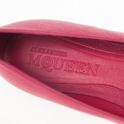 Pre Owned Alexander McQueen Pink Skull City Ballet Flats Size 39.5