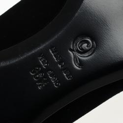 Pre Owned Alexander McQueen Black Velvet Skull Smoking Slippers Size 36.5 