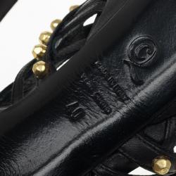 مملوكة مسبقًا Alexander McQueen Black Cutout Studded Pumps Size 40 