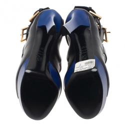 Alexander McQueen Black Plexi Plaque Strappy Sandals Size 37