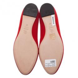 Pre Owned Alexander McQueen Red Suede Skull Smoking Slippers Size 40