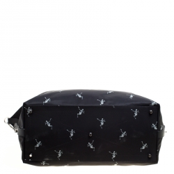 Alexander McQueen Black Nylon Medium Dancing Skeleton Holdall 