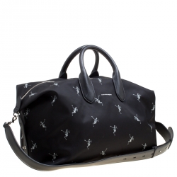 Alexander McQueen Black Nylon Medium Dancing Skeleton Holdall 