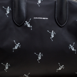 Alexander McQueen Black Nylon Medium Dancing Skeleton Holdall 