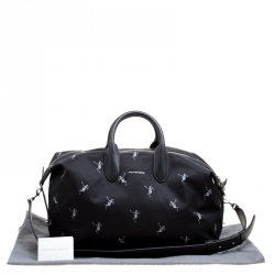 Alexander McQueen Black Nylon Medium Dancing Skeleton Holdall 