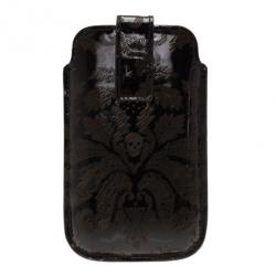 Pre Owned Alexander McQueen Black Patent iPhone Case