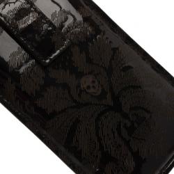 Pre Owned Alexander McQueen Black Patent iPhone Case