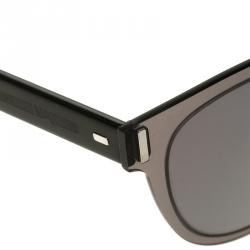 Pre Owned McQ By Alexander McQueen Grey/Black MQ0023S Cat Eye Sunglasses