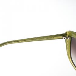 Pre Owned Alexander McQueen Purple/Green AMQ 4178/S Cat Eye Sunglasses