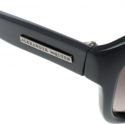 Pre Owned Alexander McQueen Grey AMQ 4190/S Oversized Sunglasses
