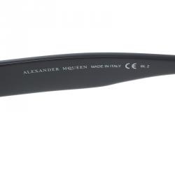Pre Owned Alexander McQueen Grey AMQ 4190/S Oversized Sunglasses