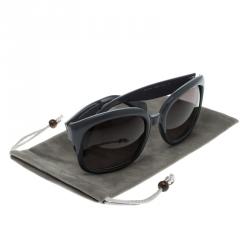 Pre Owned Alexander McQueen Grey AMQ 4190/S Oversized Sunglasses