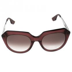 Pre Owned Alexander McQueen Burgundy MCQ 0017/S Cat Eye Sunglasses