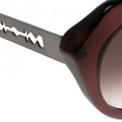 Pre Owned Alexander McQueen Burgundy MCQ 0017/S Cat Eye Sunglasses