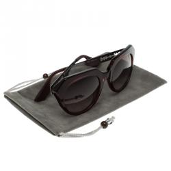 Pre Owned Alexander McQueen Burgundy MCQ 0017/S Cat Eye Sunglasses