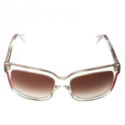 Alexander McQueen White Transparent/Brown Gradient AMQ4213/S Wayfarer Sunglasses